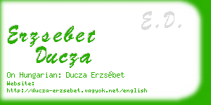 erzsebet ducza business card