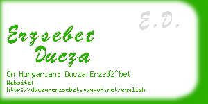 erzsebet ducza business card